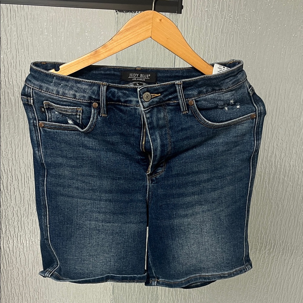 Judy Blue Dark Wash Denim Shorts